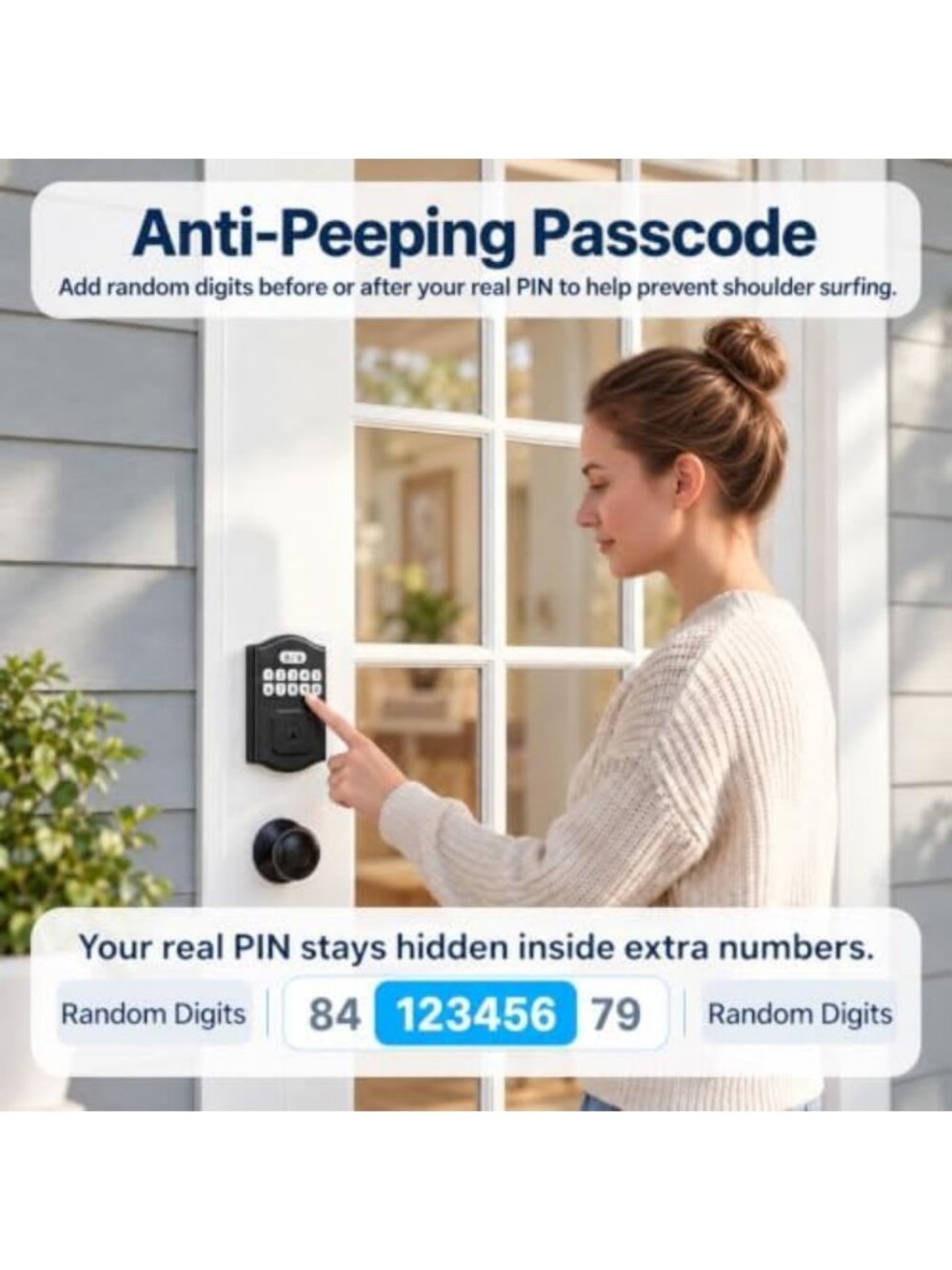 Smart Keyless Entry Deadbolt Lock with Keypad, 200 User Codes, Auto-Lock Feature - Picture 6 of 6